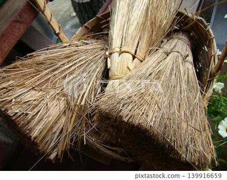 large brush made of grass for painting 139916659