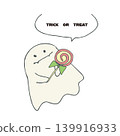 Cute hand-drawn ghosts - Halloween materials 139916933