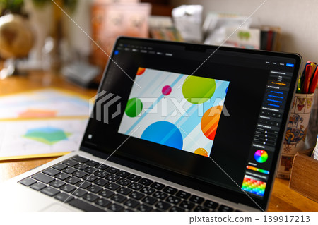 Design work on a laptop 139917213