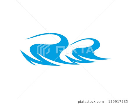 Sea marine blue swirly wave abstract icon or sign. Water surface sign, curly wave abstract vector icon. Sea blue water tsunami isolated emblem element or ocean swirly flow graphic symbol Sea marine blue swirly wave abstract icon or sign. Water surface sign, curly wave abstract vector icon. Sea blue water tsunami isolated emblem element or ocean swirly flow graphic symbol 139917385