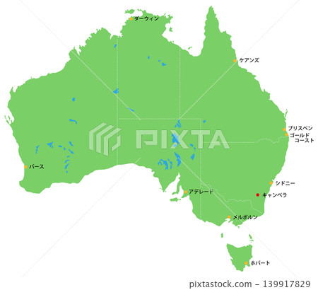 Map of Australia: Major City Names Map of Australia: Major City Names 139917829