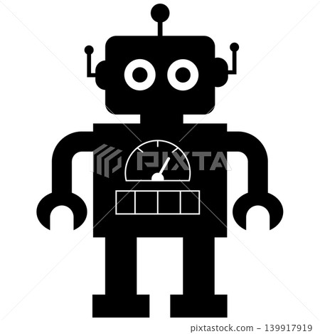 Retro robot icon. Cute robot sign. Robot symbol. flat style. 139917919