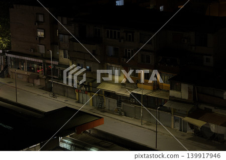 Tirana, the capital of Albania, at night 139917946