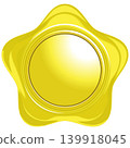 Star-shaped seal wax emblem vector illustration 139918045