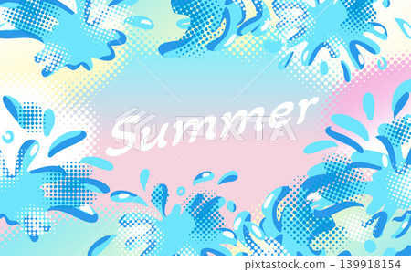A refreshing water splash illustration with splashing water. A refreshing water splash illustration with splashing water. 139918154