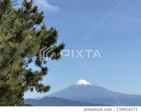 透過翠綠的植被，可以欣賞到富士山的壯麗景色。 139918171
