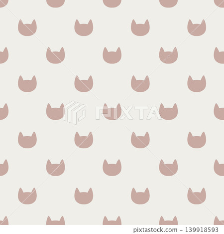 Minimal cat heads seamless pattern background Minimal cat heads seamless pattern background 139918593