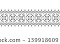 Seamless tribal tattoo bracelet border geometric ethnic ornament frame 139918609