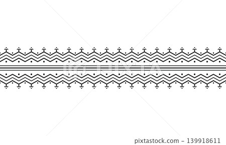 Seamless tribal tattoo bracelet border geometric ethnic ornament frame Seamless tribal tattoo bracelet border geometric ethnic ornament frame 139918611