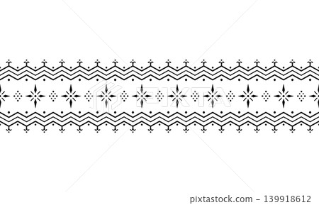 Seamless tribal tattoo bracelet border geometric ethnic ornament frame Seamless tribal tattoo bracelet border geometric ethnic ornament frame 139918612
