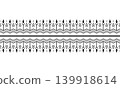 Seamless tribal tattoo bracelet border geometric ethnic ornament frame 139918614
