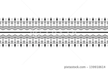 Seamless tribal tattoo bracelet border geometric ethnic ornament frame Seamless tribal tattoo bracelet border geometric ethnic ornament frame 139918614
