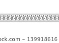 Seamless tribal tattoo bracelet border geometric ethnic ornament frame 139918616
