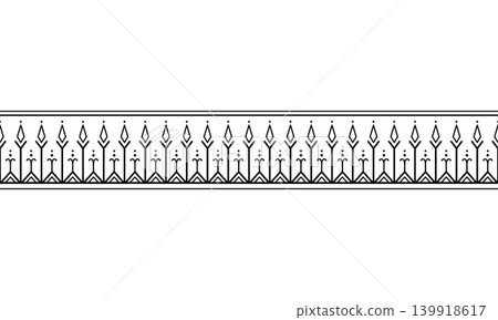 Seamless tribal tattoo bracelet border geometric ethnic ornament frame Seamless tribal tattoo bracelet border geometric ethnic ornament frame 139918617
