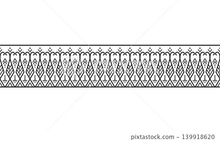 Seamless tribal tattoo bracelet border geometric ethnic ornament frame Seamless tribal tattoo bracelet border geometric ethnic ornament frame 139918620