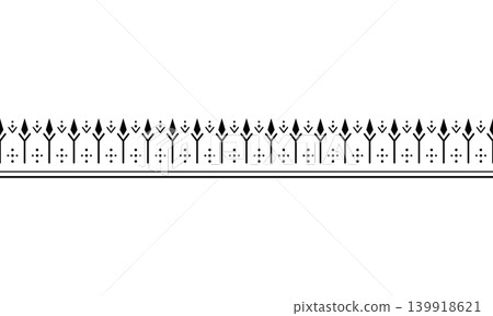 Seamless tribal tattoo bracelet border geometric ethnic ornament frame 139918621