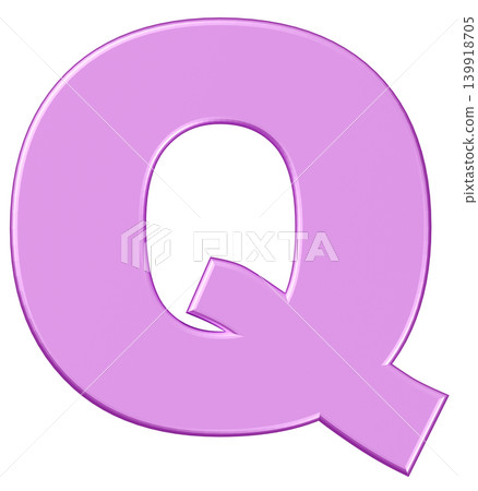 3D Material_Alphabet_Q_Purple 3D Material_Alphabet_Q_Purple 139918705