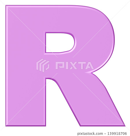 3D Material_Alphabet_R_Purple 3D Material_Alphabet_R_Purple 139918706
