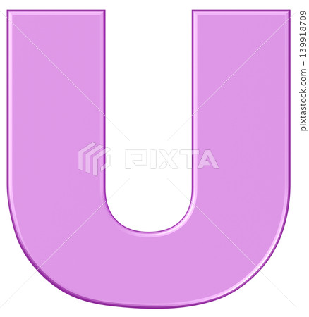 3D材質_字母_U_紫色 3D材質_字母_U_紫色 139918709