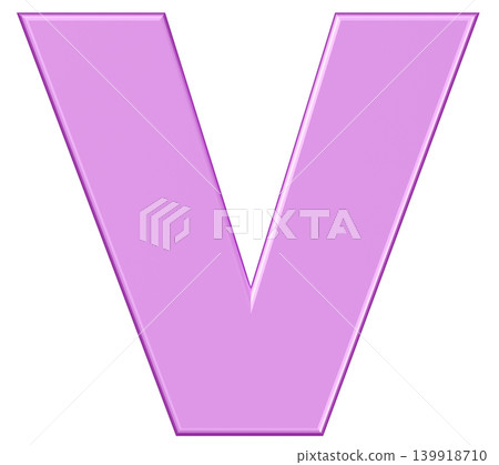 3D材質_字母V_紫色 3D材質_字母V_紫色 139918710