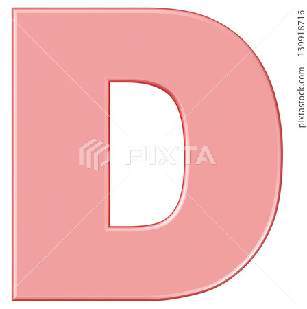 3D Material_Alphabet_D_Pink 3D Material_Alphabet_D_Pink 139918716