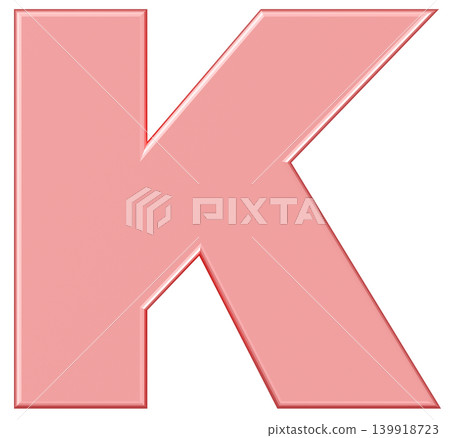 3D材質_字母_K_粉紅色 3D材質_字母_K_粉紅色 139918723