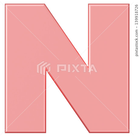 3D Material_Alphabet_N_Pink 3D Material_Alphabet_N_Pink 139918726