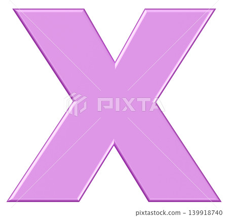 3D Material_Alphabet_X_Purple 3D Material_Alphabet_X_Purple 139918740