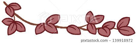 Hand-drawn style line decorations, branches and leaves 139918972