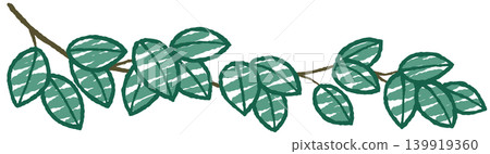 Hand-drawn style line decorations, branches and leaves Hand-drawn style line decorations, branches and leaves 139919360