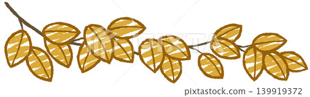 Hand-drawn style line decorations, branches and leaves Hand-drawn style line decorations, branches and leaves 139919372