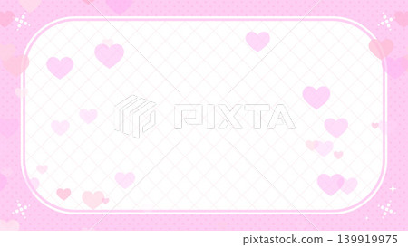 A pastel frame background adorned with cute hearts in your favorite pink color. A pastel frame background adorned with cute hearts in your favorite pink color. 139919975