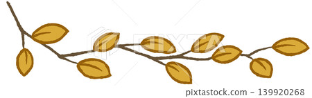 Hand-drawn style line decorations, branches and leaves Hand-drawn style line decorations, branches and leaves 139920268