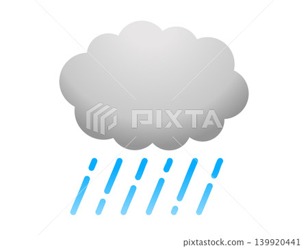 簡單的雨雲天氣圖 139920441