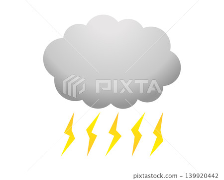 簡單的雷雲天氣圖 簡單的雷雲天氣圖 139920442