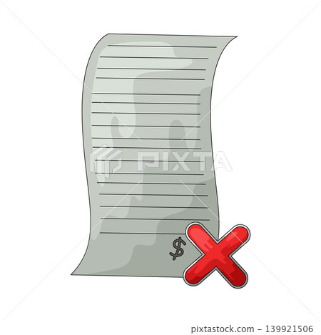 Illustration of Fake Receipt Illustration of Fake Receipt 139921506