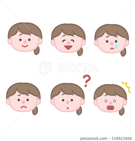 女性的面部表情集 139921608