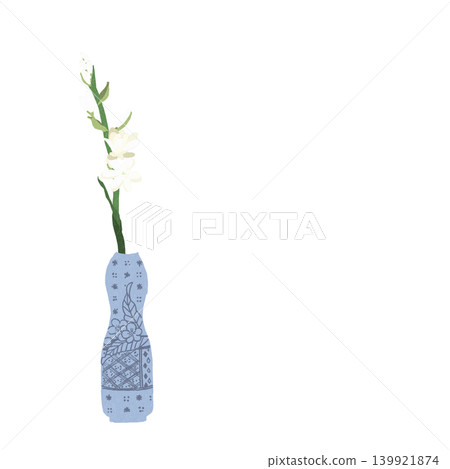 手繪花卉插圖:晚香玉 手繪花卉插圖:晚香玉 139921874