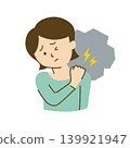 A woman with stiff shoulders 139921947