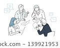 Business people meeting in the office - business team startup illustration material 139921953