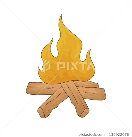 Illustration of Campfire Illustration of Campfire 139922076