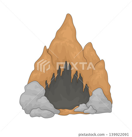 Illustration of cave Illustration of cave 139922091