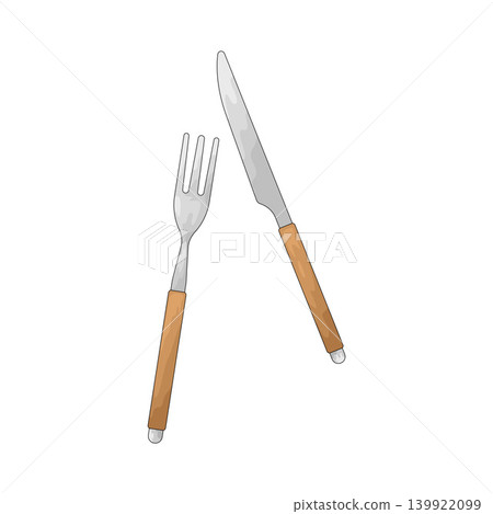 Illustration of Fork and Knife Illustration of Fork and Knife 139922099