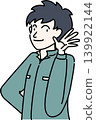 Illustration of a worker listening 139922144
