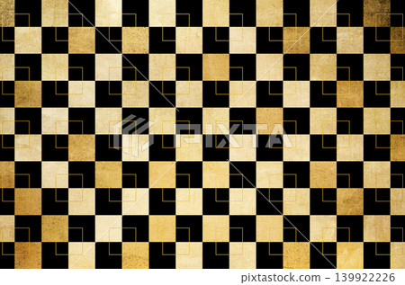 Japanese modern checkered pattern background - High-quality checkered pattern illustration material 139922226
