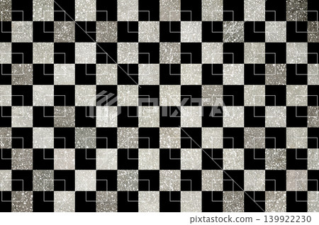 Japanese modern checkered pattern background - High-quality checkered pattern illustration material 139922230