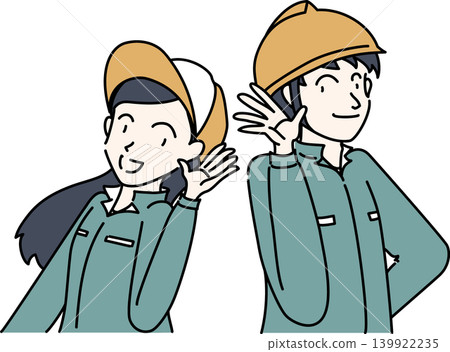 圖中描繪了兩名工人認真聆聽的情景。 圖中描繪了兩名工人認真聆聽的情景。 139922235