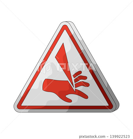 Illustration of Warning Sharp Edge 139922523