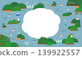 Sea and island landscape illustration - background/frame material (landscape 16:9) 139922557