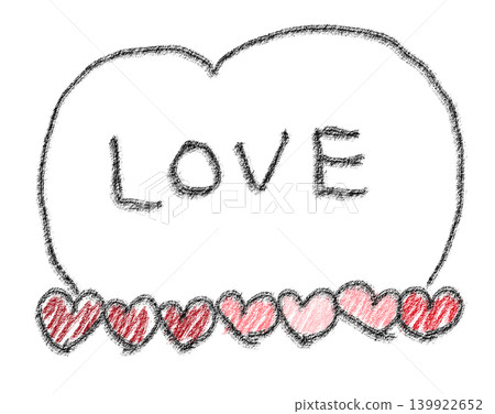 LOVE Heart Decoration (Hand-drawn illustration material) LOVE Heart Decoration (Hand-drawn illustration material) 139922652